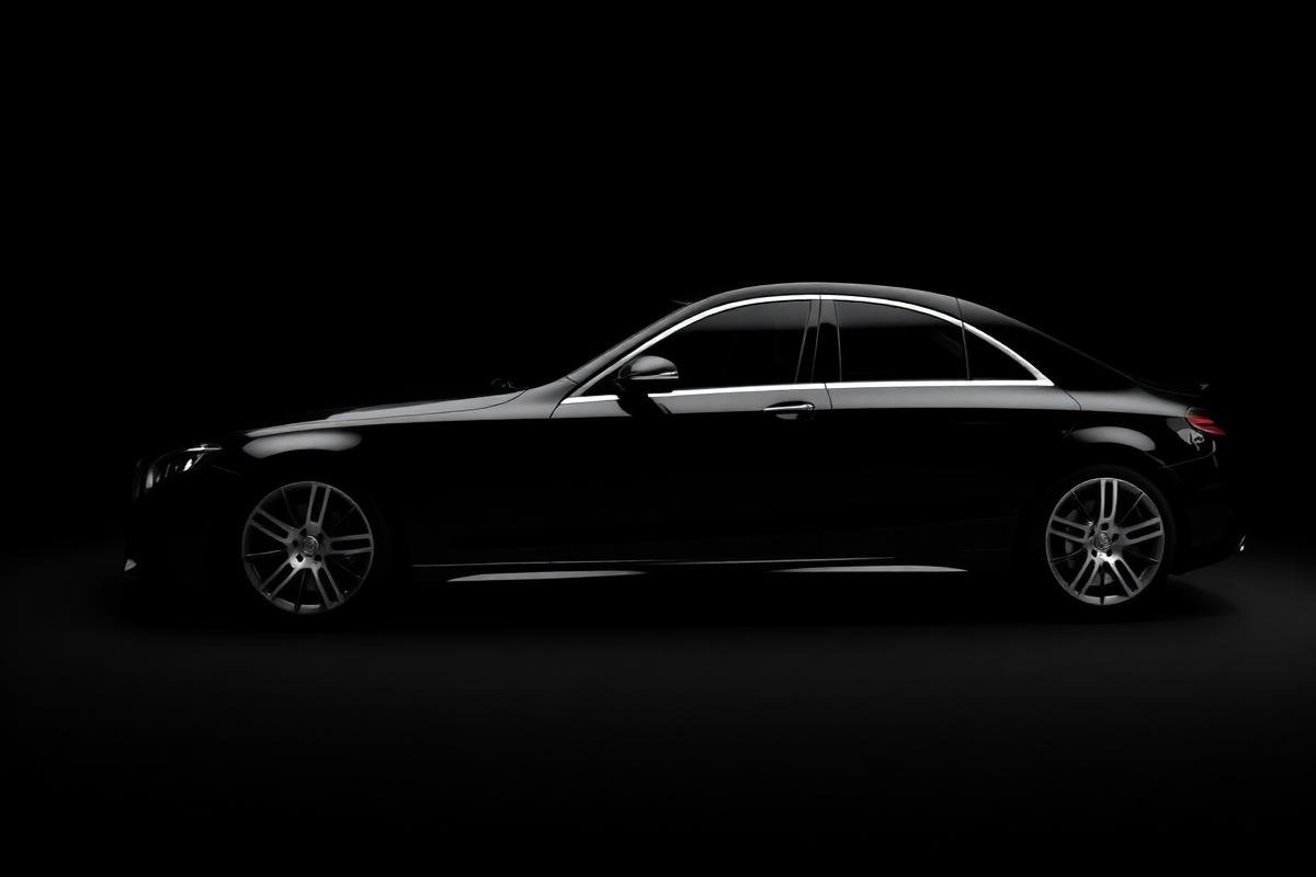 Luxury sedan side profile